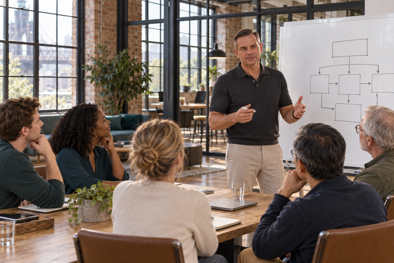 Rich leading a collaborative planning session with a team